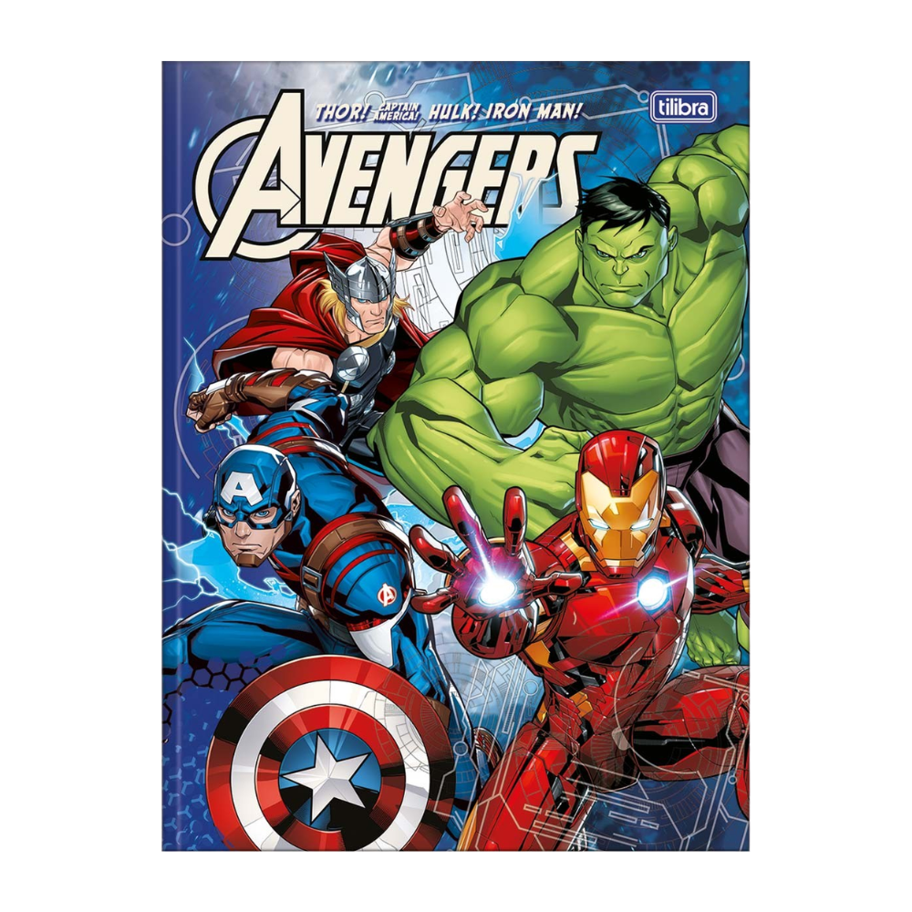Caderno Brochurão Marvel Avengers 80f (Team) TILIBRA