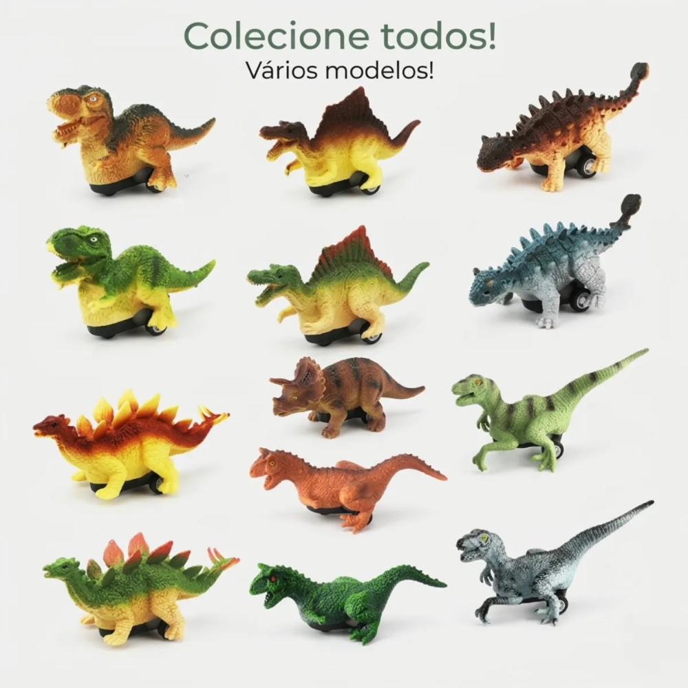 Dino Ovo Surpresa Dinossauro Pull Back DM TOYS