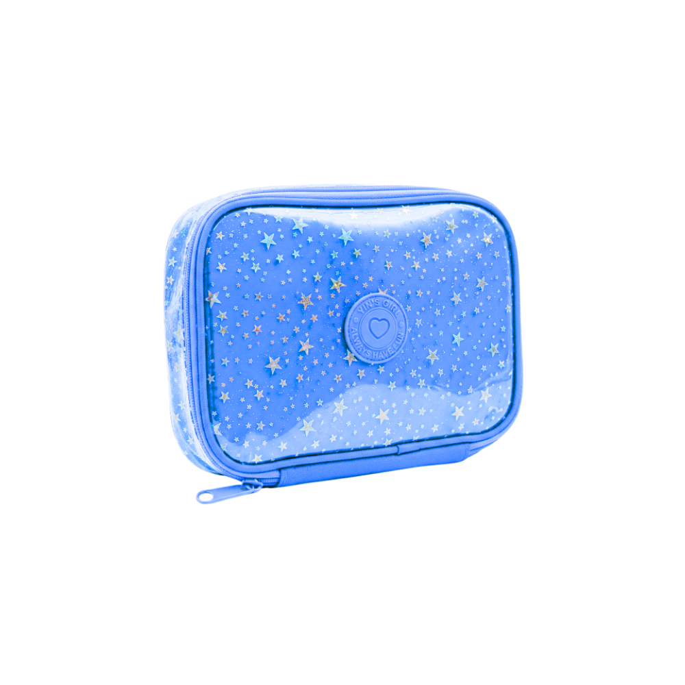 Estojo Box Escolar Casual Super Star PVC (Azul) YIN'S