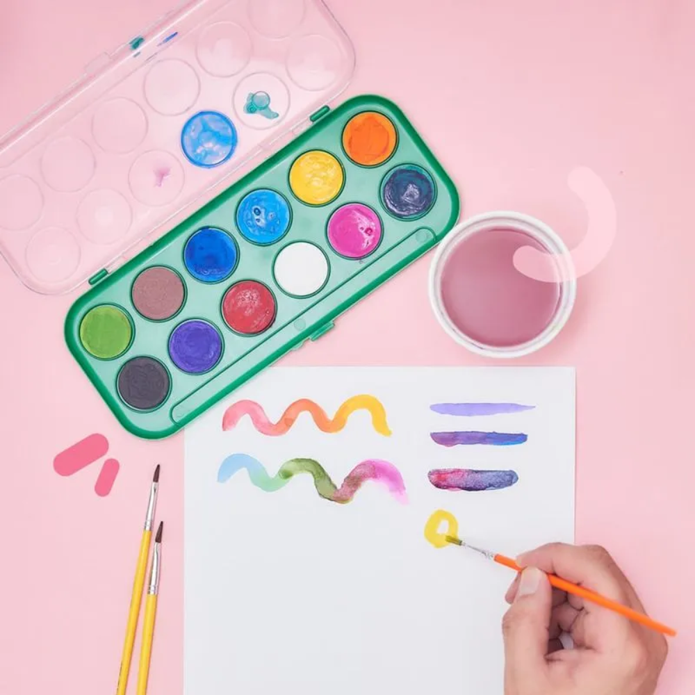 Kit Aquarela 12 Cores 28mm e Pincel LEO&LEO