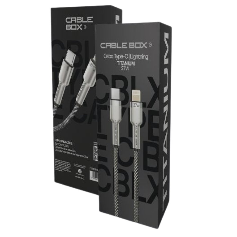 Cabo Tipo C Lightning Titanium CABLE BOX