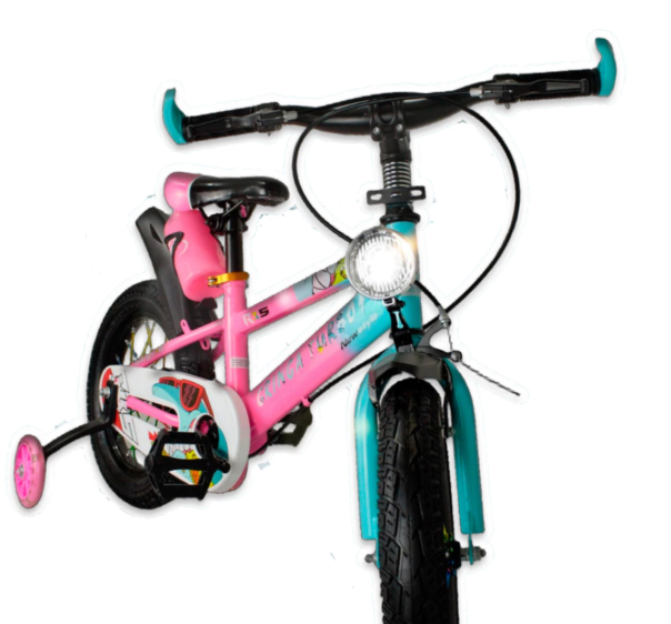 Bicicleta Infantil Aro 20 Rosa 6 a 10 Anos Estilo Shark com LED + Pneu Grosso +